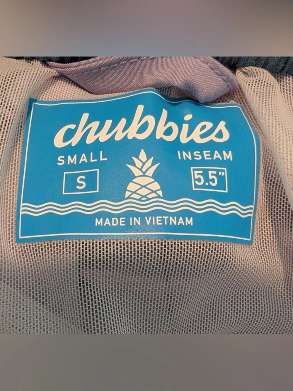 Men’s Chubbies The Love-nders 5.5” Swim Trunks Sz Small Light Purple